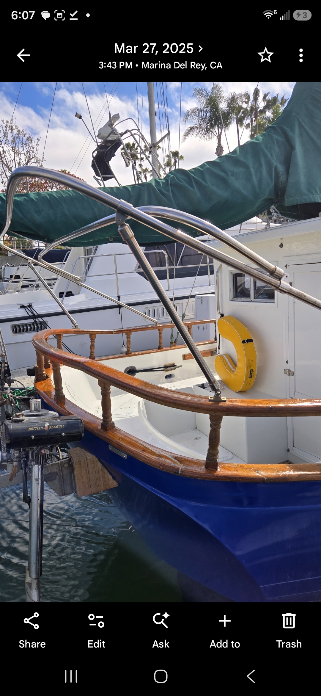 Classic Sloop — Full Cockpit Teak — before